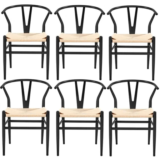Yaheetech 6pcs Weave Dining Chairs 6pcs Weave Dining Chairs