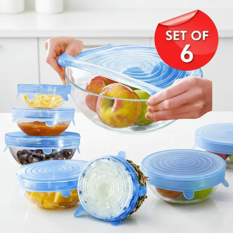 6Pcs Universal Silicone Stretch Suction Pot Lids Kitchen Cover Pan Bowl Stopper – view 3