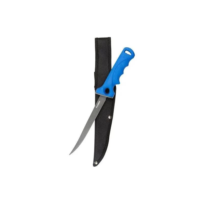 Fladen Knives Blue Fillet knife with Sheath - 18Cm Blue Fillet knife with Sheath - 18Cm | Action Outdoors NZ