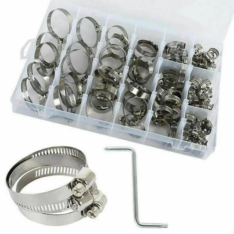 90PCS Hose Pipe Clamps Clips 8-32MM + Z Shaped Tool – view 1