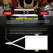 salelink.co.nz Unbranded 2PCS 12V Trailer Tail Lights 12V Trailer Tail Lights Kit 2Pcs Submersible