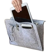 Habicare Felt Bedside Storage Bag with Hanging Pockets Felt Bedside Storage Bag with Hanging Pockets