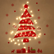 salelink.co.nz Unbranded DIY Felt Christmas Tree with Light DIY Felt Christmas Tree with Light | Action Outdoors NZ