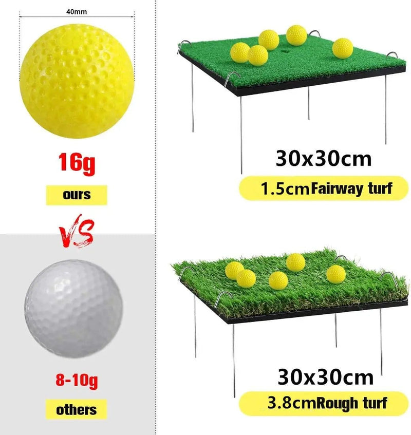 Golf Practice Net Hitting Net Golf Chipping Net Kit - Net + Balls + Mats – view 3