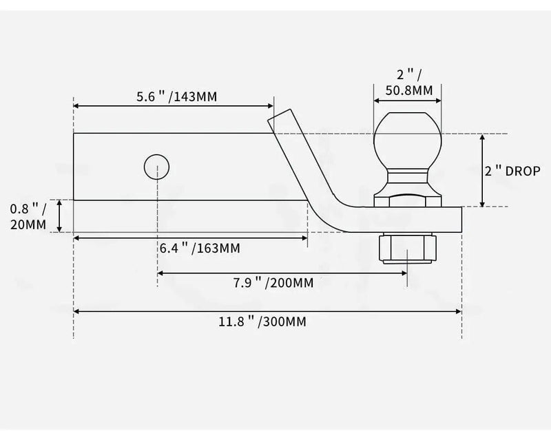 salelink.co.nz Unbranded Trailer Hitch Mount with 2-Inch Ball Trailer Hitch Mount with 2-Inch Ball | Action Outdoors NZ