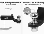 salelink.co.nz Unbranded Trailer Hitch Mount with 2-Inch Ball Trailer Hitch Mount with 2-Inch Ball | Action Outdoors NZ