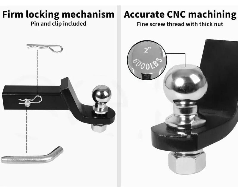 salelink.co.nz Unbranded Trailer Hitch Mount with 2-Inch Ball Trailer Hitch Mount with 2-Inch Ball | Action Outdoors NZ