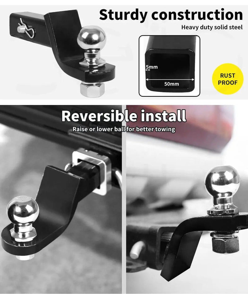 salelink.co.nz Unbranded Trailer Hitch Mount with 2-Inch Ball Trailer Hitch Mount with 2-Inch Ball | Action Outdoors NZ