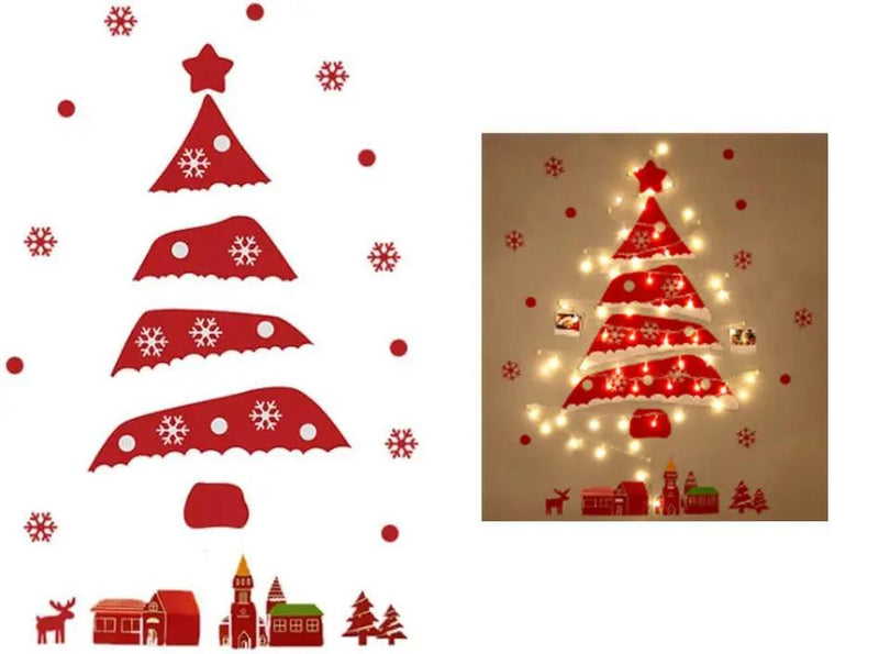 salelink.co.nz Unbranded DIY Felt Christmas Tree with Light DIY Felt Christmas Tree with Light | Action Outdoors NZ