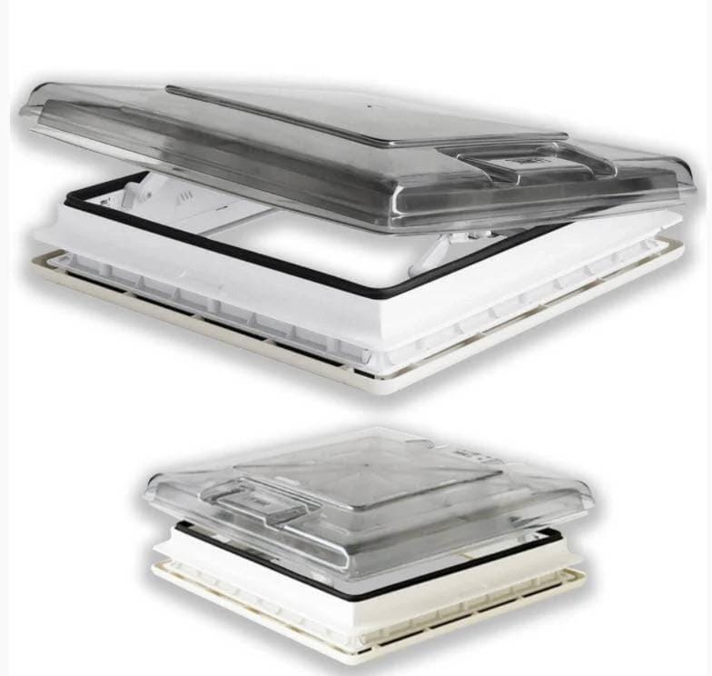 Fiamma Roof Vent Fiamma Hatch 4-Way Roof Vent Crystal Blind for RVs Fiamma Hatch 4 Way Roof Vent with Blind Crystal