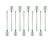 Hook Em Australian Made 6 Inch Squid Jig With Glow Bead Metal Lure 10 Pack – view 3