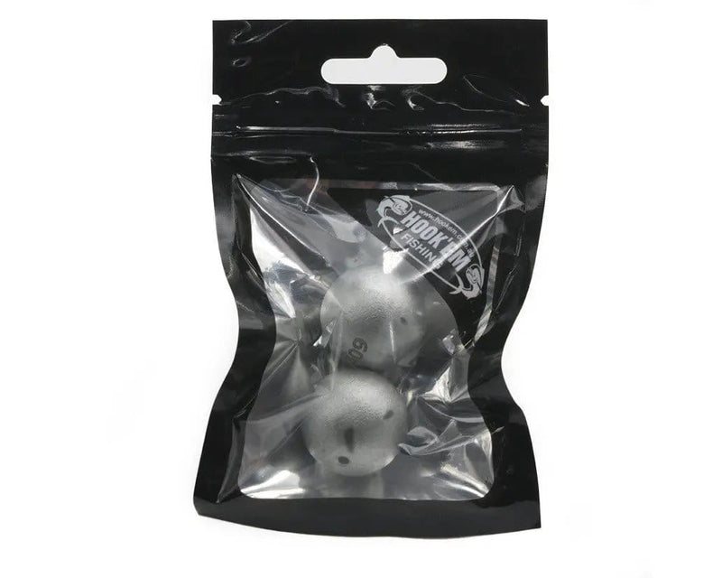 Hook Em Silver Non Lead Round Sinker 80g 27.1 Dia 2.5mm Hole Pack of 2 – view 2