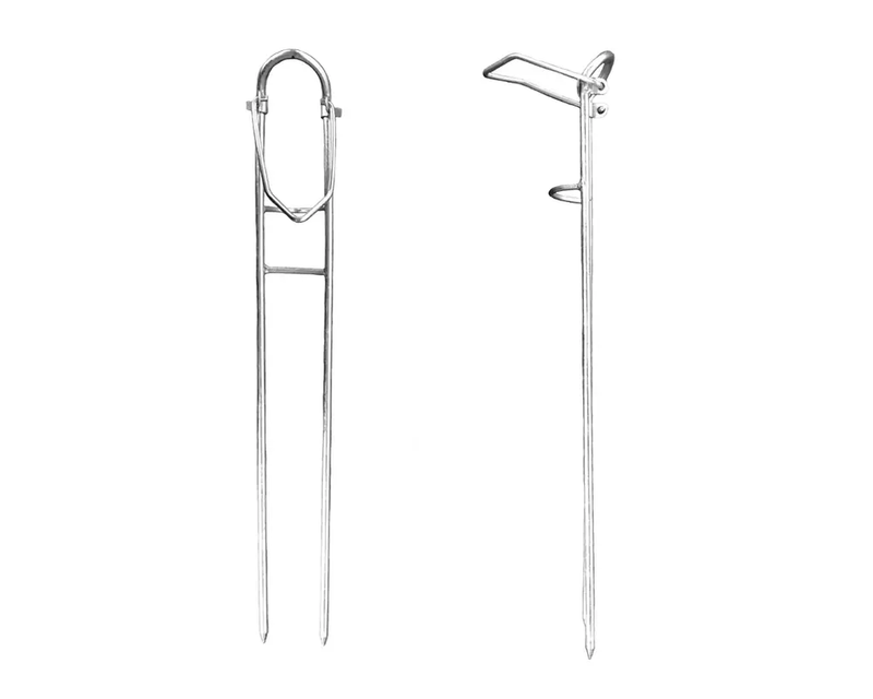 Hook Em Economy River Rod Holder Foldable Metal Coated Australian Made