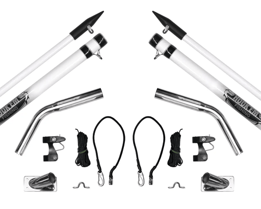 Hook Em Complete Outriggers Set 15ft Fibreglass Poles Spears Snouts Rigging Kit – view 1