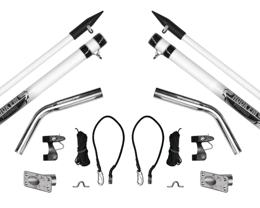 Hook Em Complete Outriggers Set 15ft Fibreglass Poles Spears Snouts Rigging Kit – view 2