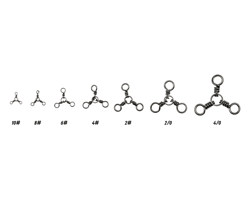 Hook Em Rolling Swivel 10Lb Black Nickel Coated Rating 12Kg Pack Of 30 – view 2