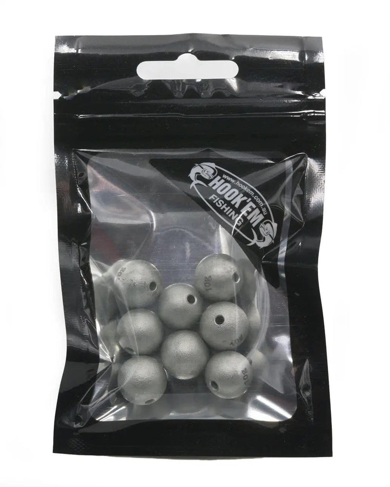 Hook Em Non Lead Round Sinker 15g Silver Australian Made Pack Of 7 – view 1