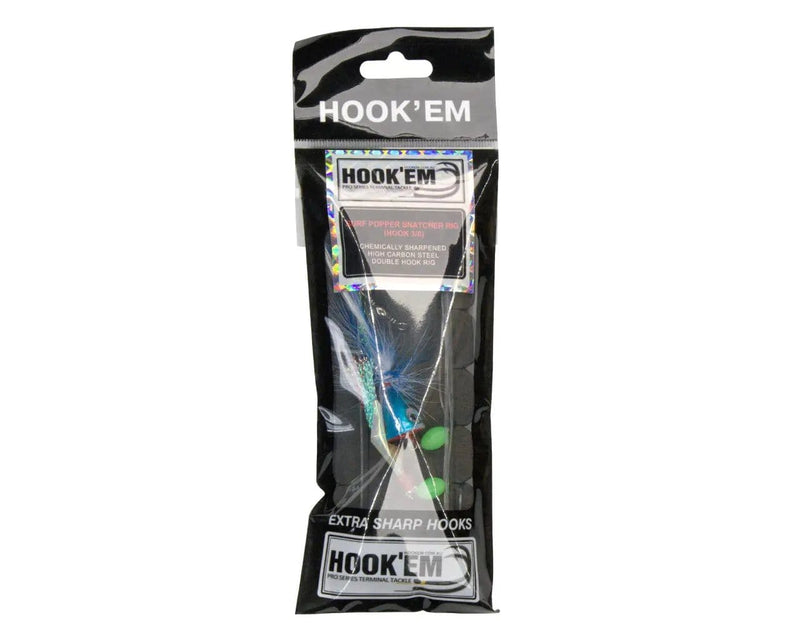 Hook Em Surf Poppers Hook Em Surf Popper Large Blue 2 Pack Surf Lure Kit Hook Em Surf Popper | Action Outdoors NZ