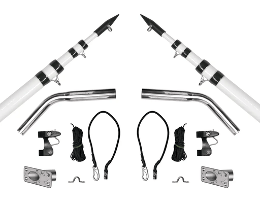 Hook Em Complete Outriggers Rigging Kit With Telescopic Fibreglass Poles