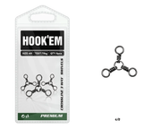 Hook Em Rolling Swivel 10Lb Black Nickel Coated Rating 12Kg Pack Of 30 – view 1