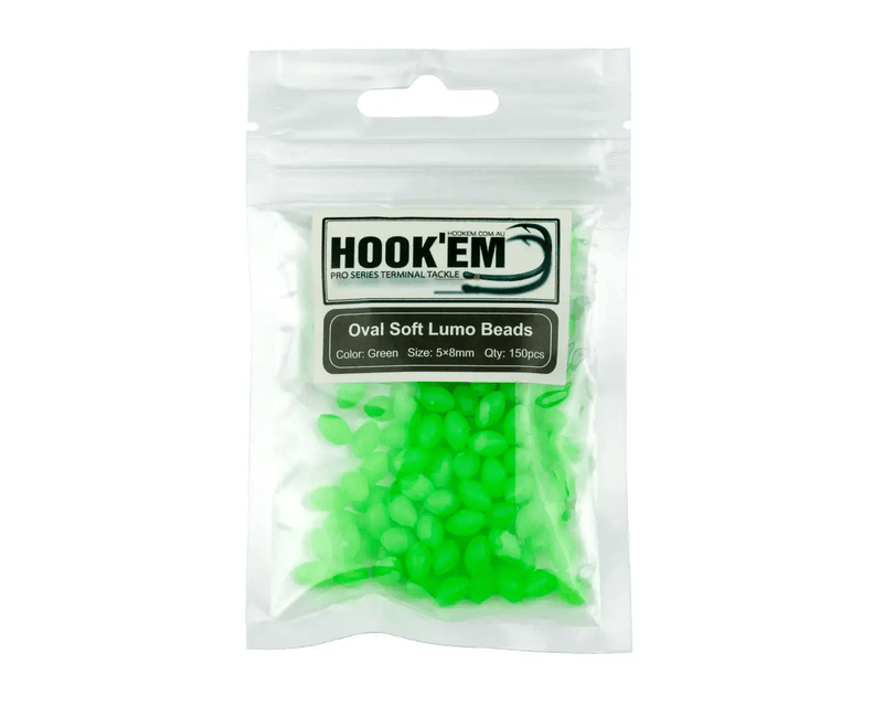 Hook Em Green Lumo Soft Beads 10x15mm Large Hole 50 Pack – view 2