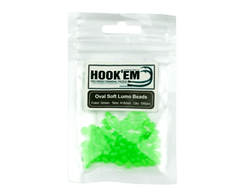 Hook Em Red Lumo Soft Beads 6mm 100 Pack Australian Made – view 1