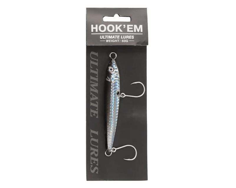 Hook Em Metal Lead Weighted Lure 30 Grams Black Australian Made – view 1