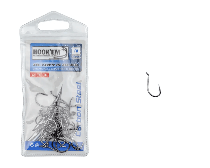 Hook Em Octopus Beak X# Hooks COLOUR Nickel Coated - Prepack - X Per Pack