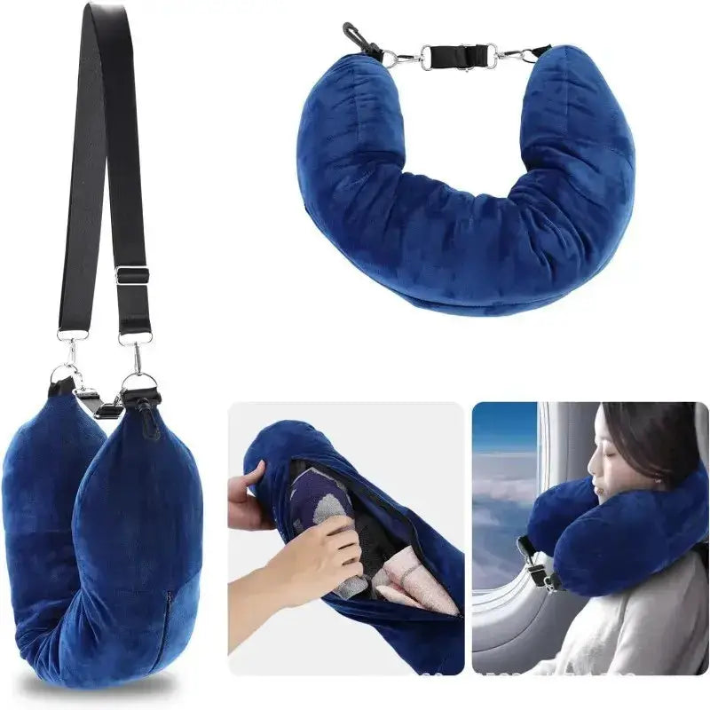 Fillable U-Shaped Travel Neck Pillow (available in 3 colours) – view 6