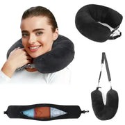 Fillable U-Shaped Travel Neck Pillow (available in 3 colours) – view 1