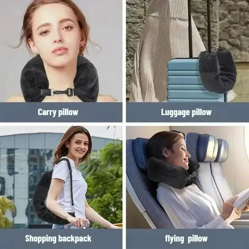 Fillable U-Shaped Travel Neck Pillow (available in 3 colours) – view 5