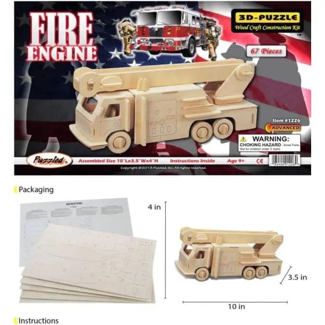 9eight5 3D Puzzle Fire Engine Fire Engine