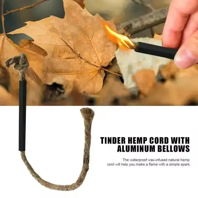 Habicare SS Fire Starter Tinder Cord Habicare Waterproof Waxed Hemp Fire Starter Tinder Cord