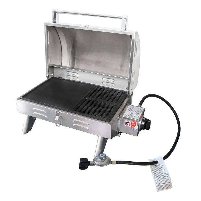 Kiwi Sizzler Gas BBQ - Solid Top 316S/S with Flame Guard – view 1