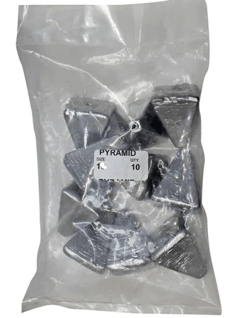 Fishing and Leisure General Pyramid Sinkers size 1 Small Bags (8pcs) Pyramid Sinkers Size 1 Fishing And Leisure