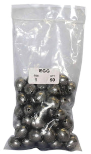 Fishing and Leisure SINKERS Egg Sinker Bulk Pack 1oz (50 per pack) Egg Sinker Bulk Pack 1oz Fishing And Leisure