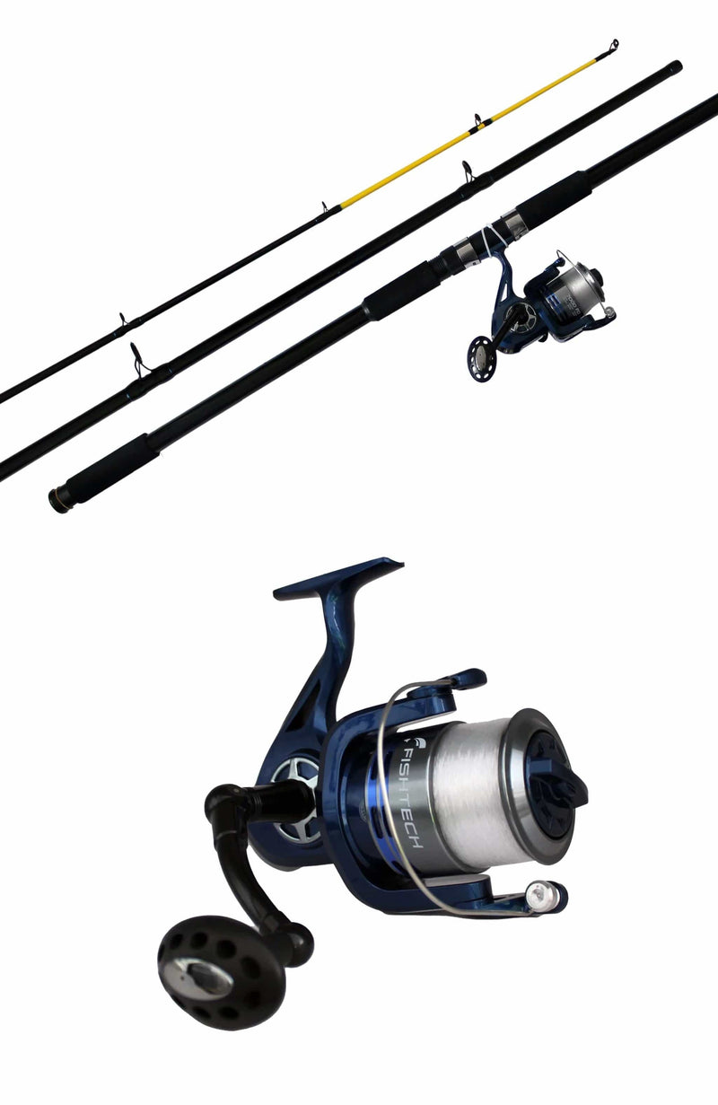 Fishtech Rod and Reel combo Fishtech Surf Combo 12ft 3pce Fishtech Surf Combo 12ft 3pce Solid Fibreglass Rod