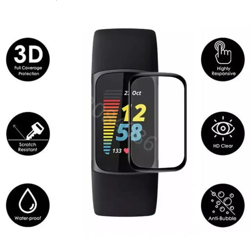 Screen Protectors for Fitbit Charge 3 / 4 (Pack of 5) – view 2