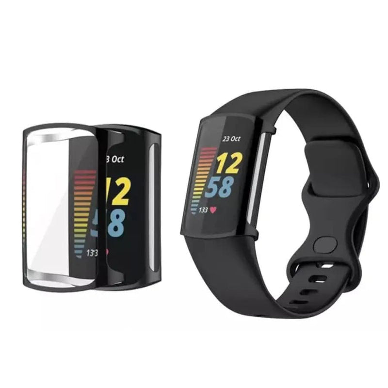 That Watch Shop Watch case Protective Case for Fitbit Charge 5 (Black) Protective Case for Fitbit Charge 5 (Black)