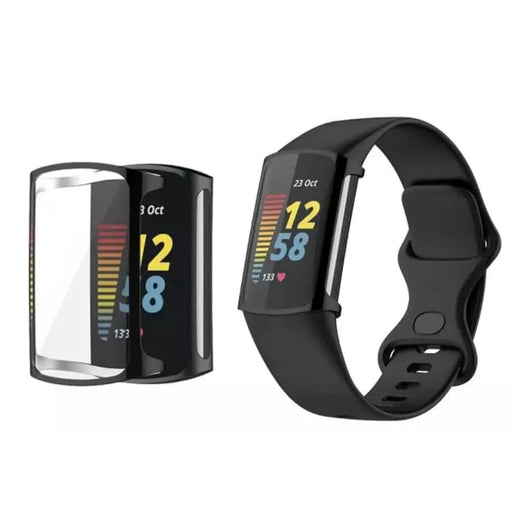 That Watch Shop Watch case Protective Case for Fitbit Charge 5 (Black) Protective Case for Fitbit Charge 5 (Black)