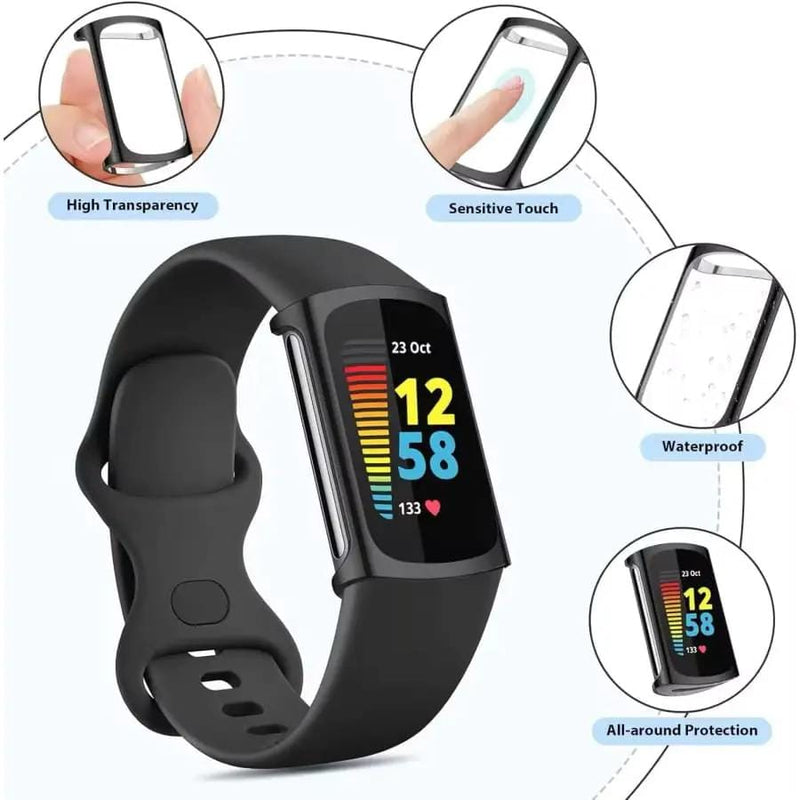 That Watch Shop Watch case Protective Case for Fitbit Charge 6 (Silver) Protective Case for Fitbit Charge 6 (Silver)