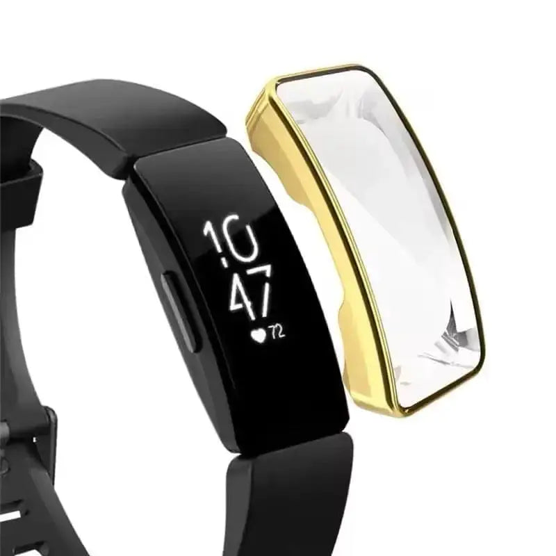 Habicare Watch case Protective Case for Fitbit Inspire HR (Gold) Protective Case for Fitbit Inspire HR (Gold)
