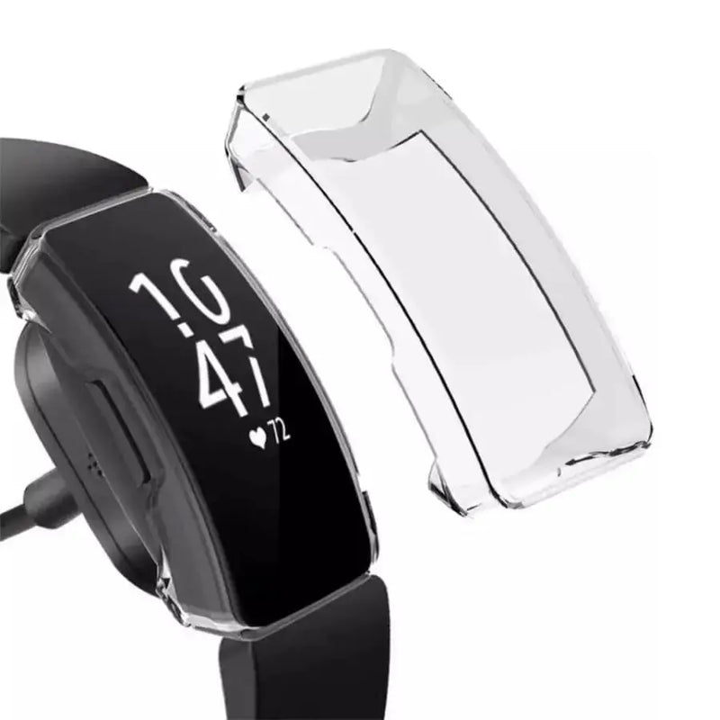 Habicare Watch case Protective Case for Fitbit Inspire HR (Silver) Protective Case for Fitbit Inspire HR (Silver)