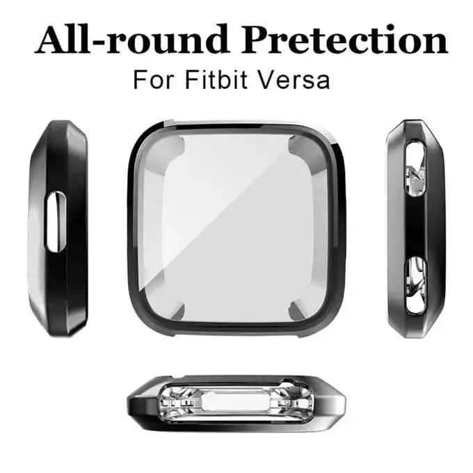 Habicare Watch case Protective Case for Fitbit Versa 1 (Black) Protective Case for Fitbit Versa 1 (Black)