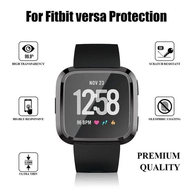 That Watch Shop Watch case Protective Case for Fitbit Versa 1 (Black) Protective Case for Fitbit Versa 1 (Black)