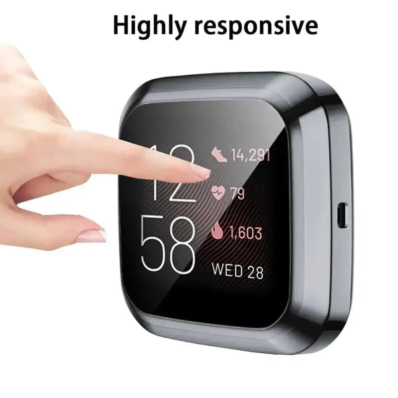Habicare Watch case Protective Case for Fitbit Versa 2 (Black) Protective Case for Fitbit Versa 2 (Black)