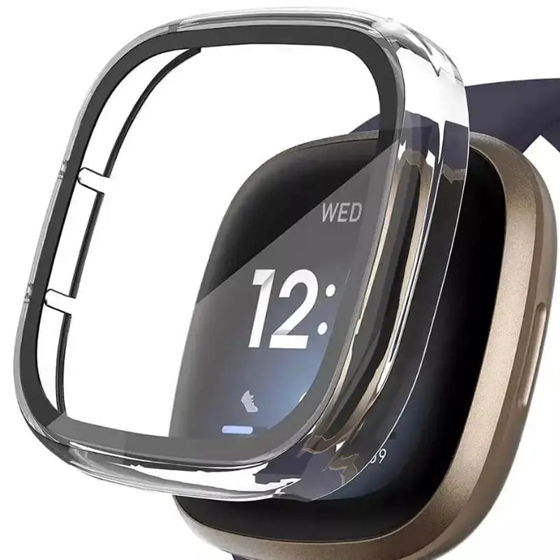 Habicare Watch case Protective Case for Fitbit Versa 3 (Clear) Protective Case for Fitbit Versa 3 (Clear)