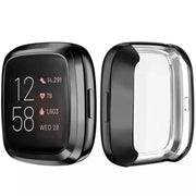 Habicare Watch case Protective Case for Fitbit Versa 4 (Black) Protective Case for Fitbit Versa 4 (Black)