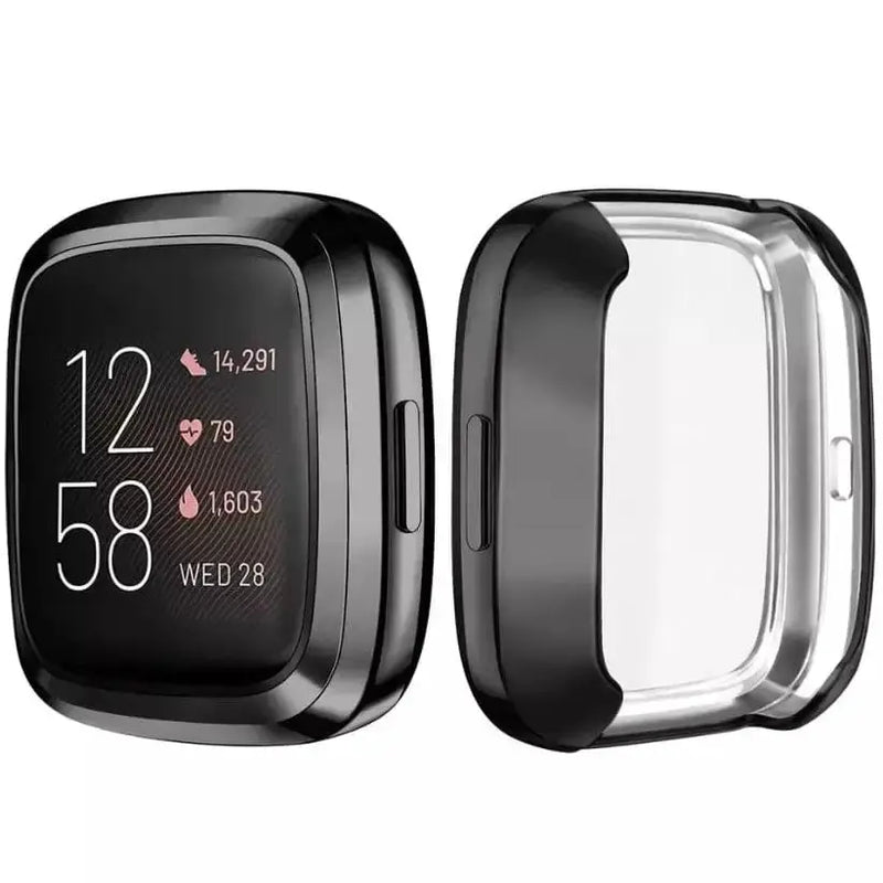 Habicare Watch case Protective Case for Fitbit Versa 4 (Black) Protective Case for Fitbit Versa 4 (Black)
