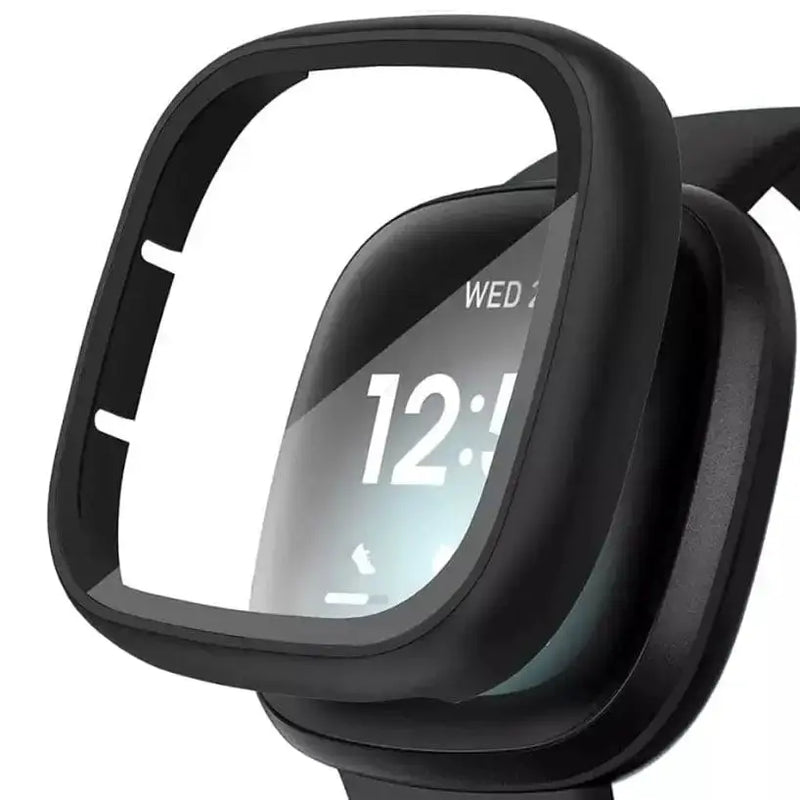 Habicare Watch case Protective Case for Fitbit Versa 4 (Black) Protective Case for Fitbit Versa 4 (Black)